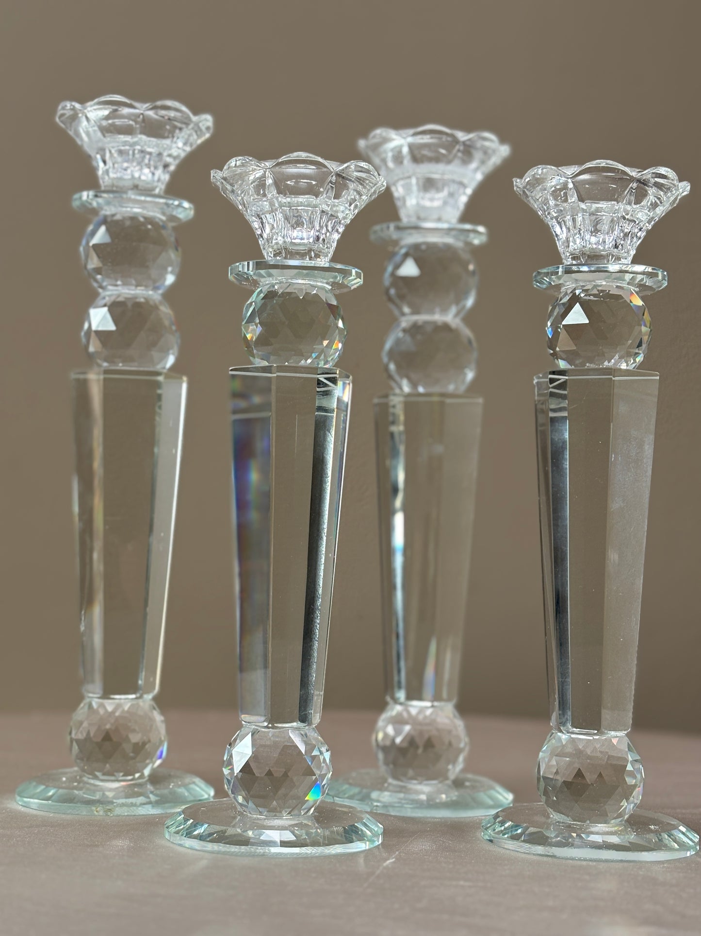 Taper Candle Holder - Crystal