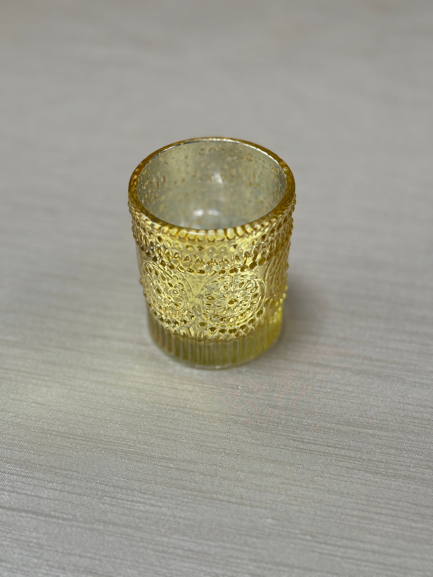 Votive Candle Holder - Gold Mercury Glass